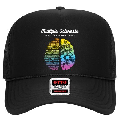 Yes ItS All In My Head Multiple Sclerosis Gift Ms Gift Trucker Hat