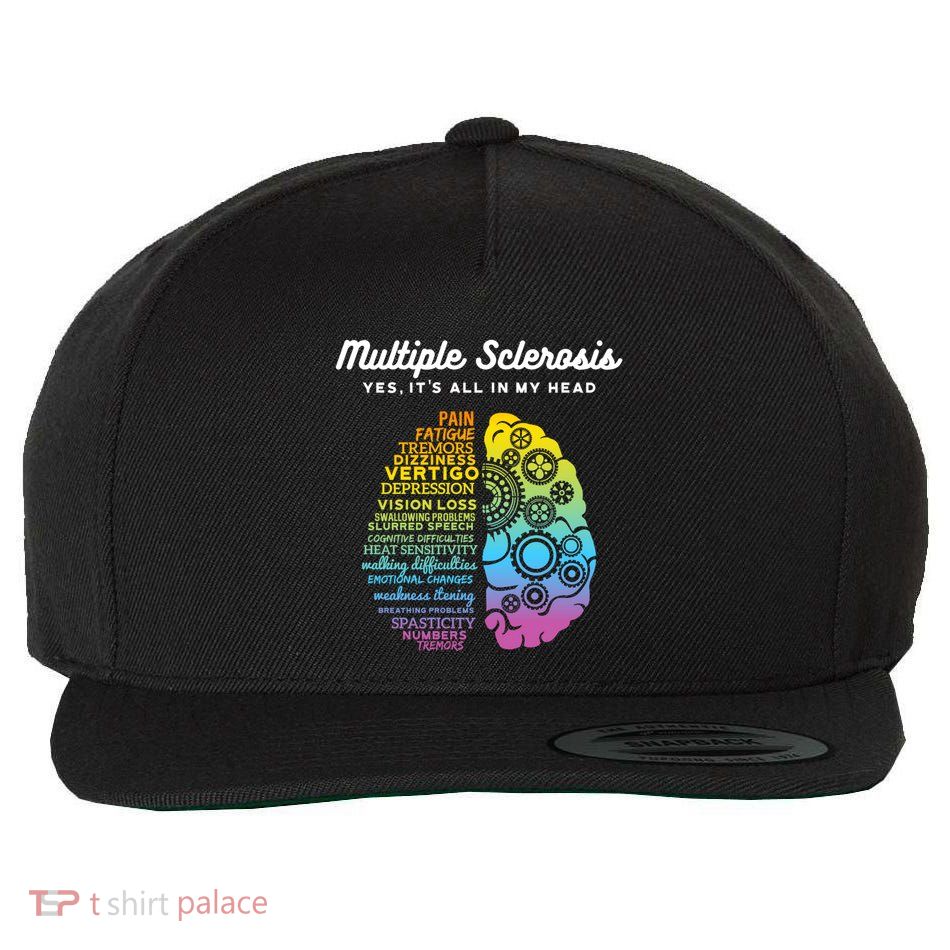 Yes ItS All In My Head Multiple Sclerosis Gift Ms Gift Wool Snapback Cap