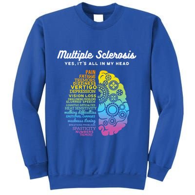 Yes ItS All In My Head Multiple Sclerosis Gift Ms Gift Sweatshirt