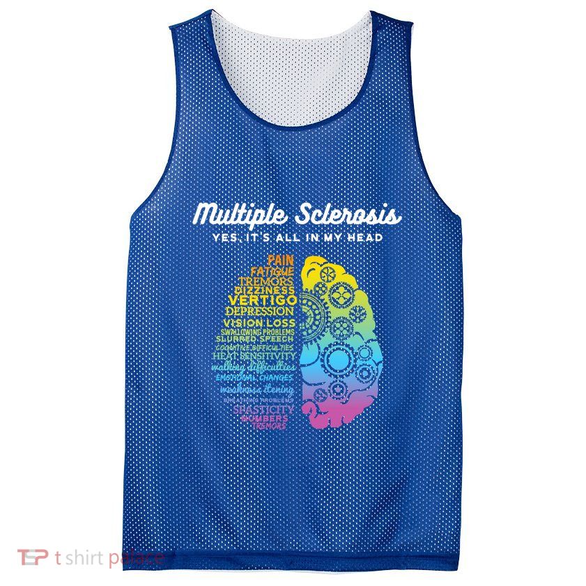 Yes ItS All In My Head Multiple Sclerosis Gift Ms Gift Mesh Reversible Basketball Jersey Tank