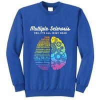 Yes ItS All In My Head Multiple Sclerosis Gift Ms Gift Tall Sweatshirt