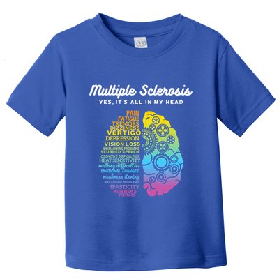 Yes ItS All In My Head Multiple Sclerosis Gift Ms Gift Toddler T-Shirt
