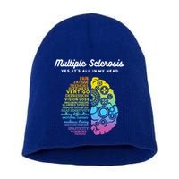 Yes ItS All In My Head Multiple Sclerosis Gift Ms Gift Short Acrylic Beanie
