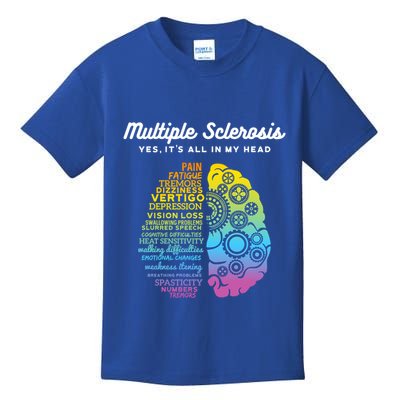 Yes ItS All In My Head Multiple Sclerosis Gift Ms Gift Kids T-Shirt