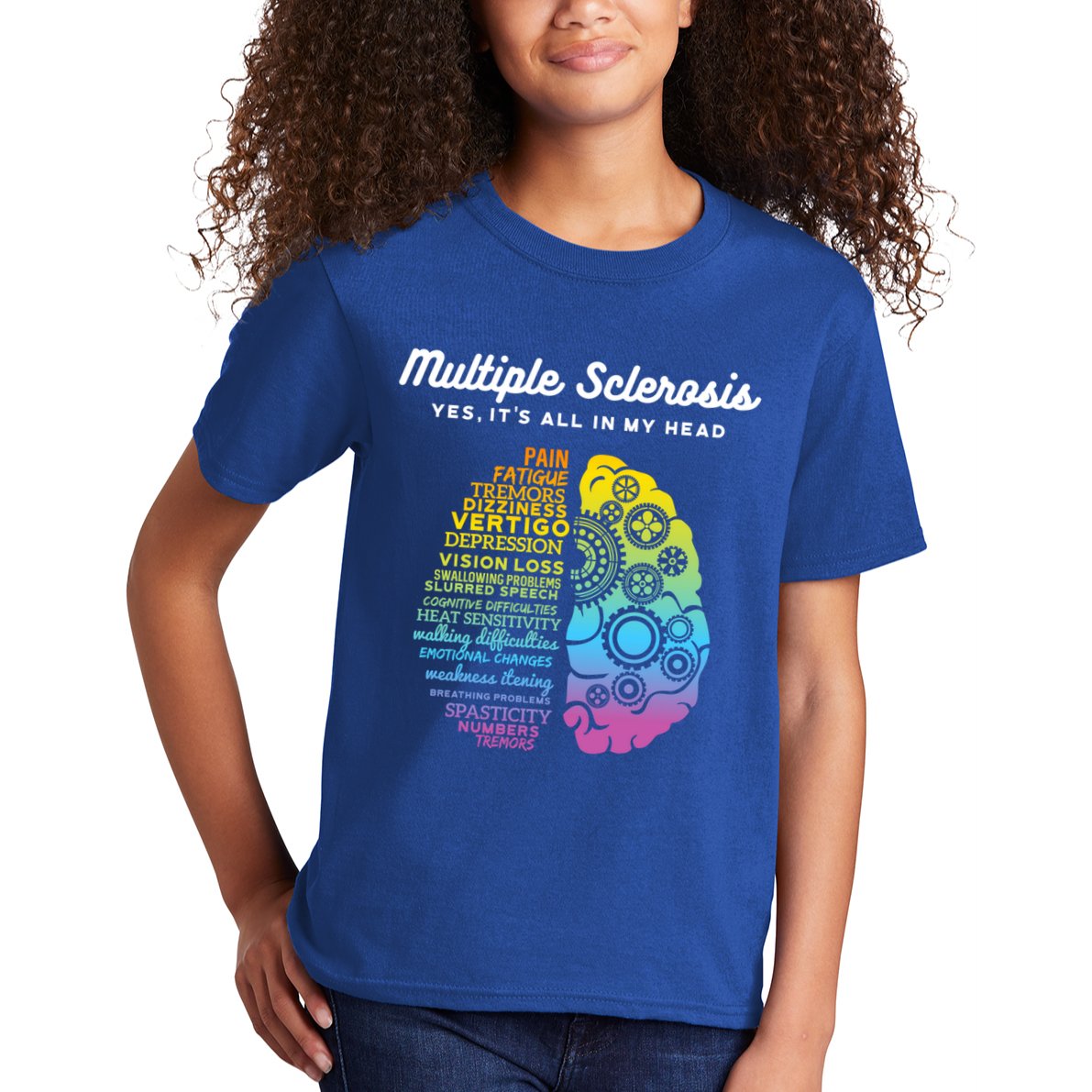 Yes ItS All In My Head Multiple Sclerosis Gift Ms Gift Kids T-Shirt
