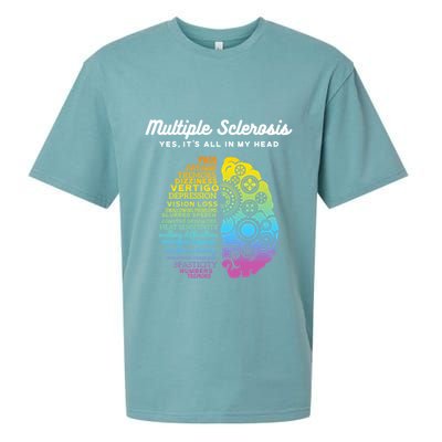 Yes ItS All In My Head Multiple Sclerosis Gift Ms Gift Sueded Cloud Jersey T-Shirt
