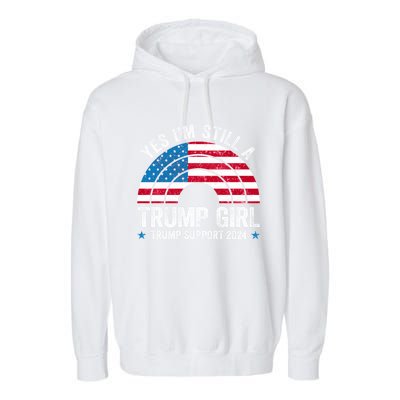 Yes IM A Trump Gift Funny Trump Support 2024 Election Gift Garment-Dyed Fleece Hoodie