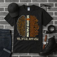 Yes It's All In My Head Multiple Sclerosis Ribbon Brain Tall T-Shirt
