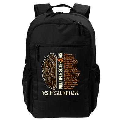 Yes It's All In My Head Multiple Sclerosis Ribbon Brain Backpack