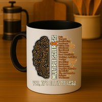 Yes It's All In My Head Multiple Sclerosis Ribbon Brain Mug