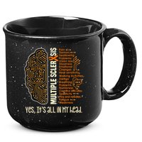 Yes It's All In My Head Multiple Sclerosis Ribbon Brain 15oz Campfire Ceramic Mug