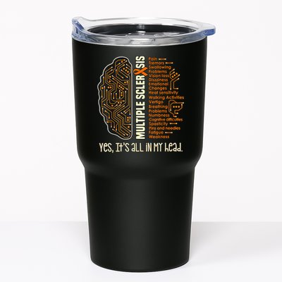 Yes It's All In My Head Multiple Sclerosis Ribbon Brain Tumbler