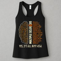 Yes It's All In My Head Multiple Sclerosis Ribbon Brain Womens Tank Top