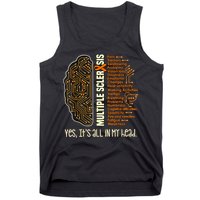 Yes It's All In My Head Multiple Sclerosis Ribbon Brain Tank Top