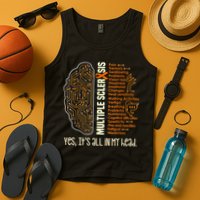 Yes It's All In My Head Multiple Sclerosis Ribbon Brain Tank Top