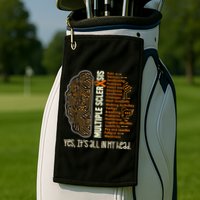 Yes It's All In My Head Multiple Sclerosis Ribbon Brain Golf Towel