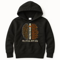 Yes It's All In My Head Multiple Sclerosis Ribbon Brain Kids Hoodie