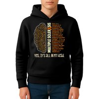 Yes It's All In My Head Multiple Sclerosis Ribbon Brain Kids Hoodie