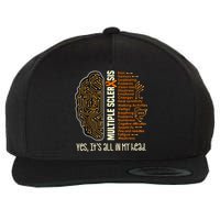 Yes It's All In My Head Multiple Sclerosis Ribbon Brain Wool Snapback Cap