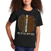 Yes It's All In My Head Multiple Sclerosis Ribbon Brain Kids T-Shirt