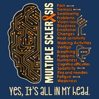 Yes It's All In My Head Multiple Sclerosis Ribbon Brain Infant Baby Jersey Bodysuit
