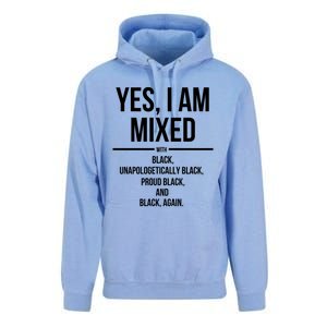 Yes I Am Mixed With Black Proud Black History Month Unisex Surf Hoodie