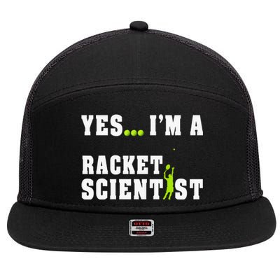 Yes I'm A Rocket Scientist Funny Player Racquetball 7 Panel Mesh Trucker Snapback Hat