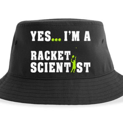 Yes I'm A Rocket Scientist Funny Player Racquetball Sustainable Bucket Hat