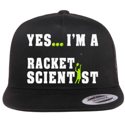 Yes I'm A Rocket Scientist Funny Player Racquetball Flat Bill Trucker Hat