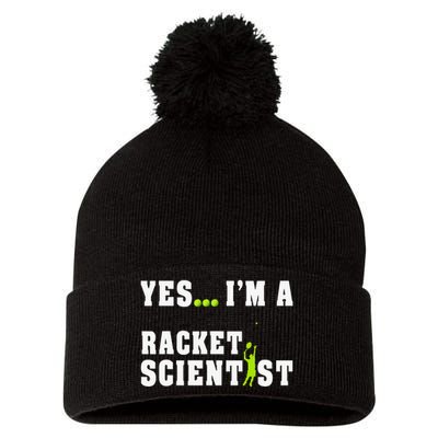 Yes I'm A Rocket Scientist Funny Player Racquetball Pom Pom 12in Knit Beanie