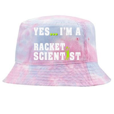 Yes I'm A Rocket Scientist Funny Player Racquetball Tie-Dyed Bucket Hat