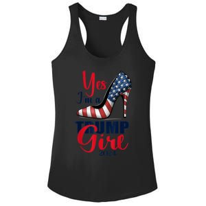 Yes IM A Trump Stilettos High Heel Us Flag Trump 2024 Gift Ladies PosiCharge Competitor Racerback Tank