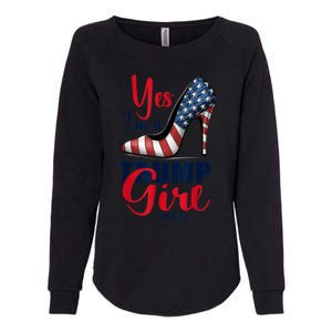 Yes IM A Trump Stilettos High Heel Us Flag Trump 2024 Gift Womens California Wash Sweatshirt