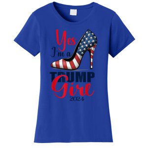 Yes IM A Trump Stilettos High Heel Us Flag Trump 2024 Gift Women's T-Shirt