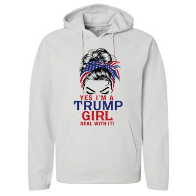 Yes I’M A Trump Deal With It Premium Performance Fleece Hoodie