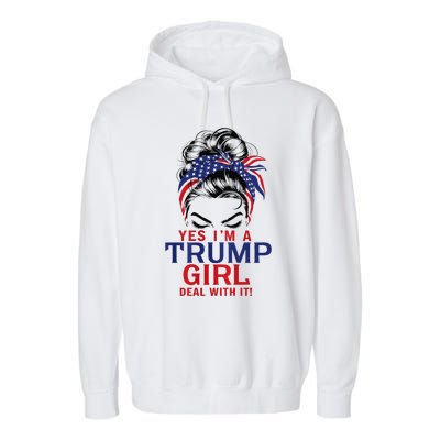 Yes I’M A Trump Deal With It Premium Garment-Dyed Fleece Hoodie