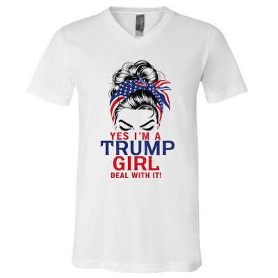 Yes I’M A Trump Deal With It Premium V-Neck T-Shirt