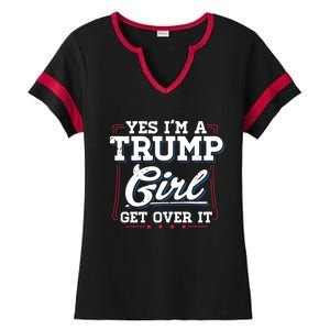 Yes IM A Trump Gift Ladies Halftime Notch Neck Tee