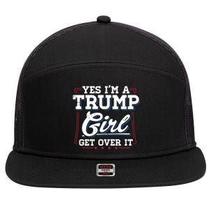 Yes IM A Trump Gift 7 Panel Mesh Trucker Snapback Hat