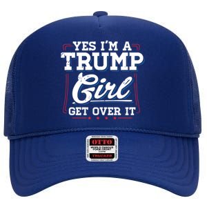 Yes IM A Trump Gift High Crown Mesh Back Trucker Hat