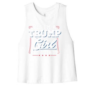 Yes IM A Trump Gift Women's Racerback Cropped Tank