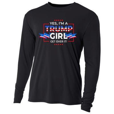 Yes IM A Trump Girl Get Over It Support Trump Cooling Performance Long Sleeve Crew