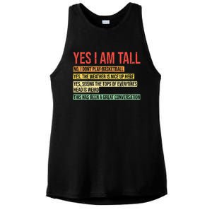 Yes I Am Tall Ladies PosiCharge Tri-Blend Wicking Tank