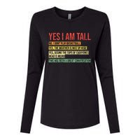 Yes I Am Tall Womens Cotton Relaxed Long Sleeve T-Shirt