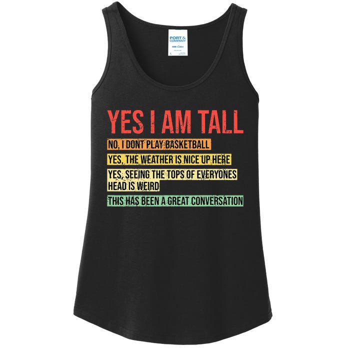 Yes I Am Tall Ladies Essential Tank