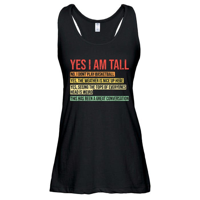 Yes I Am Tall Ladies Essential Flowy Tank