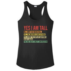 Yes I Am Tall Ladies PosiCharge Competitor Racerback Tank