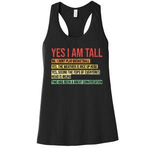 Yes I Am Tall Women's Racerback Tank