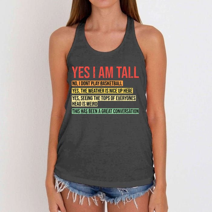 Yes I Am Tall Women's Knotted Racerback Tank