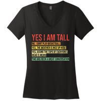 Yes I Am Tall Women's V-Neck T-Shirt